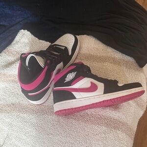 Jordan Kids Sneakers Black Pink White